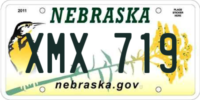 NE license plate XMX719