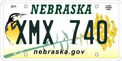 NE license plate XMX740