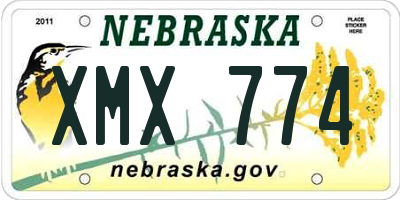 NE license plate XMX774