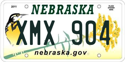 NE license plate XMX904
