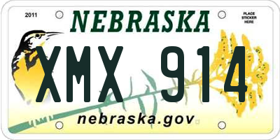 NE license plate XMX914