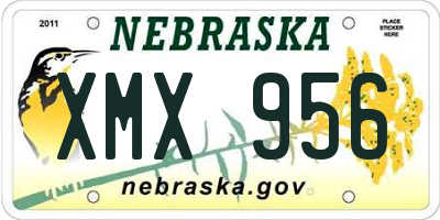 NE license plate XMX956