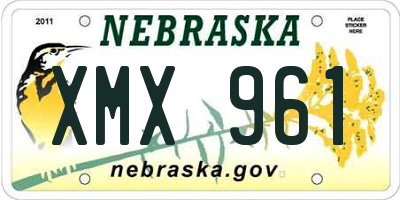 NE license plate XMX961