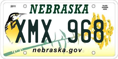 NE license plate XMX968