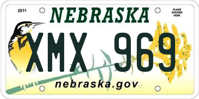 NE license plate XMX969