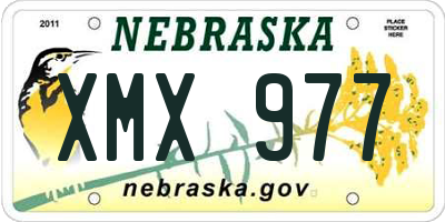 NE license plate XMX977