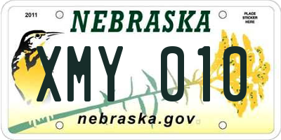 NE license plate XMY010