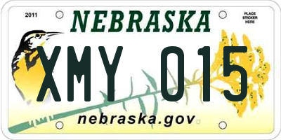 NE license plate XMY015