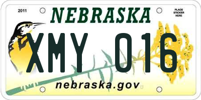 NE license plate XMY016