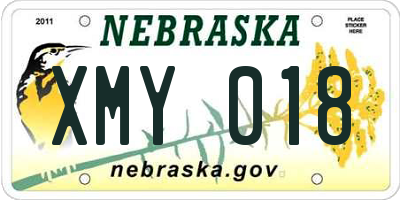 NE license plate XMY018