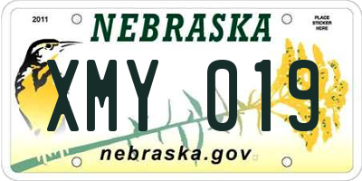 NE license plate XMY019