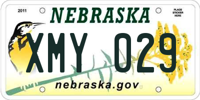 NE license plate XMY029