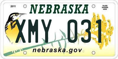 NE license plate XMY031