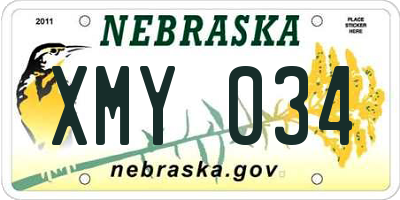 NE license plate XMY034