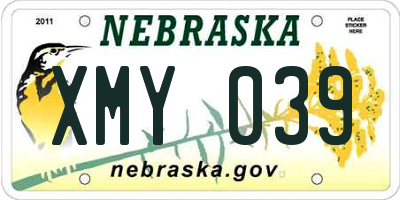 NE license plate XMY039