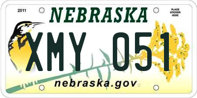 NE license plate XMY051