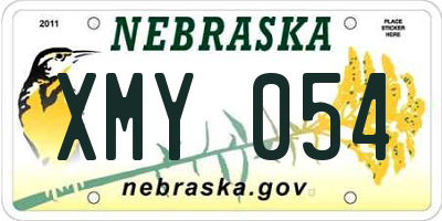 NE license plate XMY054