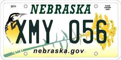 NE license plate XMY056
