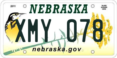 NE license plate XMY078