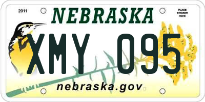 NE license plate XMY095