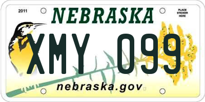 NE license plate XMY099