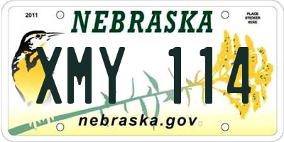 NE license plate XMY114