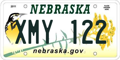 NE license plate XMY122
