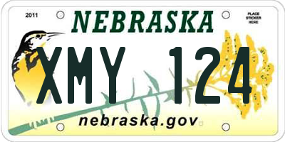 NE license plate XMY124