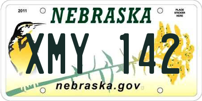 NE license plate XMY142