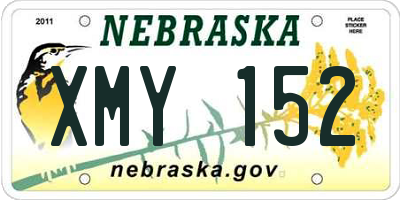 NE license plate XMY152