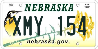 NE license plate XMY154