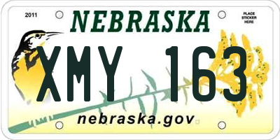 NE license plate XMY163