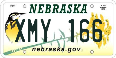 NE license plate XMY166