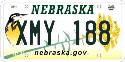 NE license plate XMY188