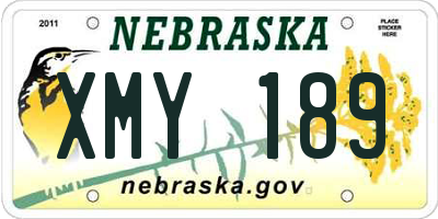 NE license plate XMY189