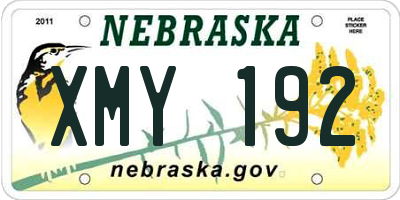 NE license plate XMY192