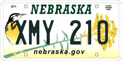 NE license plate XMY210