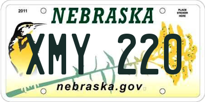 NE license plate XMY220