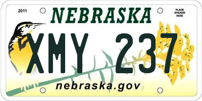 NE license plate XMY237