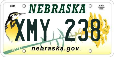 NE license plate XMY238