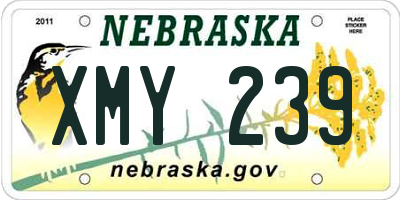 NE license plate XMY239
