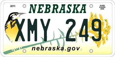 NE license plate XMY249