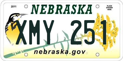 NE license plate XMY251