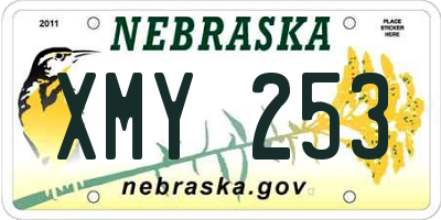 NE license plate XMY253