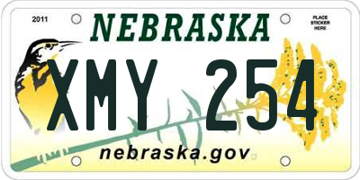 NE license plate XMY254