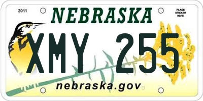 NE license plate XMY255