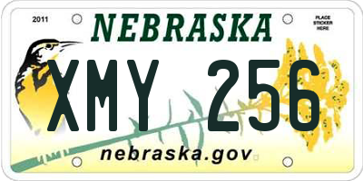 NE license plate XMY256