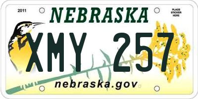 NE license plate XMY257