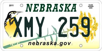 NE license plate XMY259