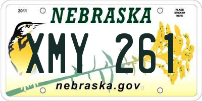 NE license plate XMY261